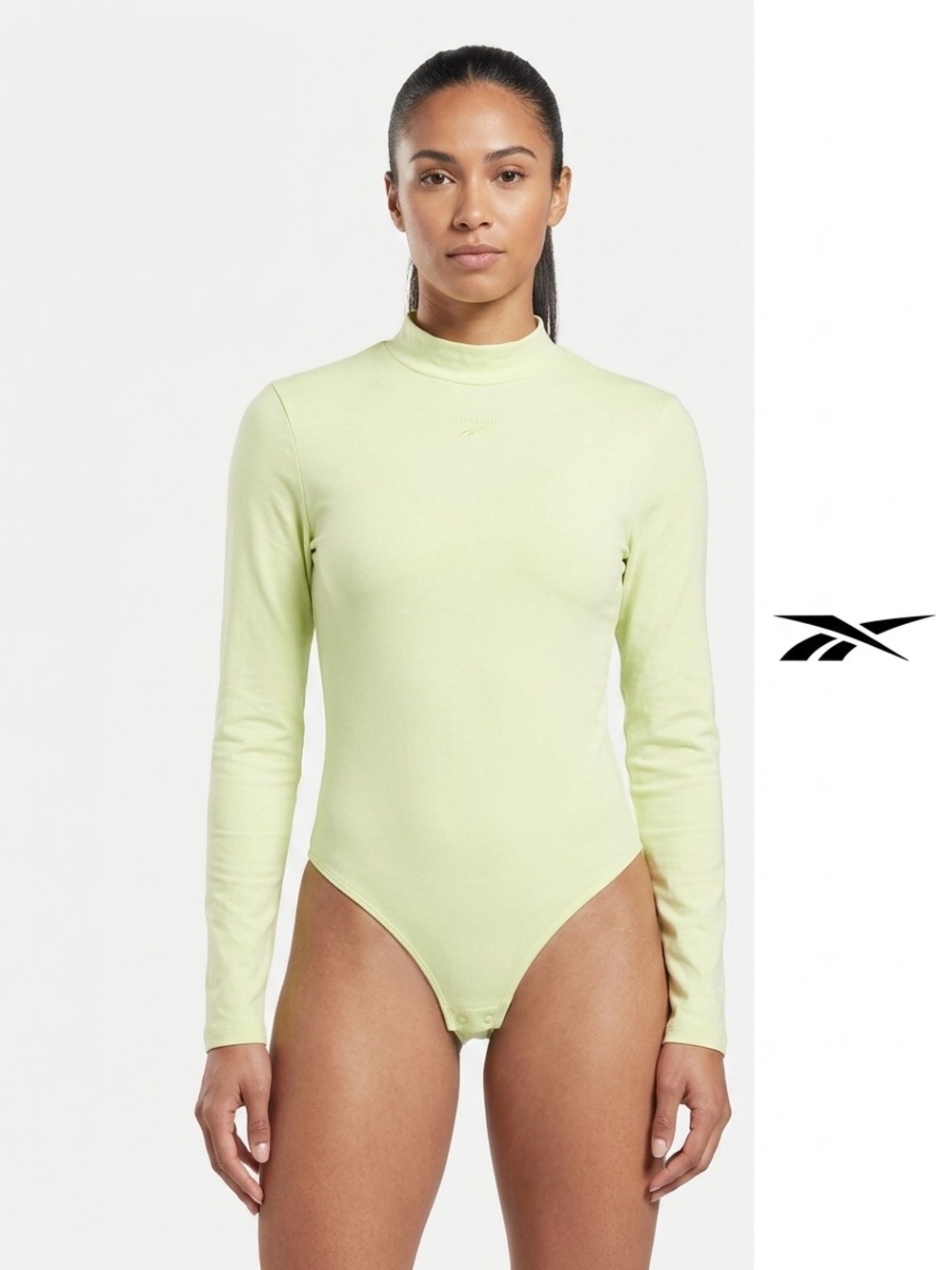 Reebok Women's Wardrobe Essentials Bodysuit in Astro Green Size XL